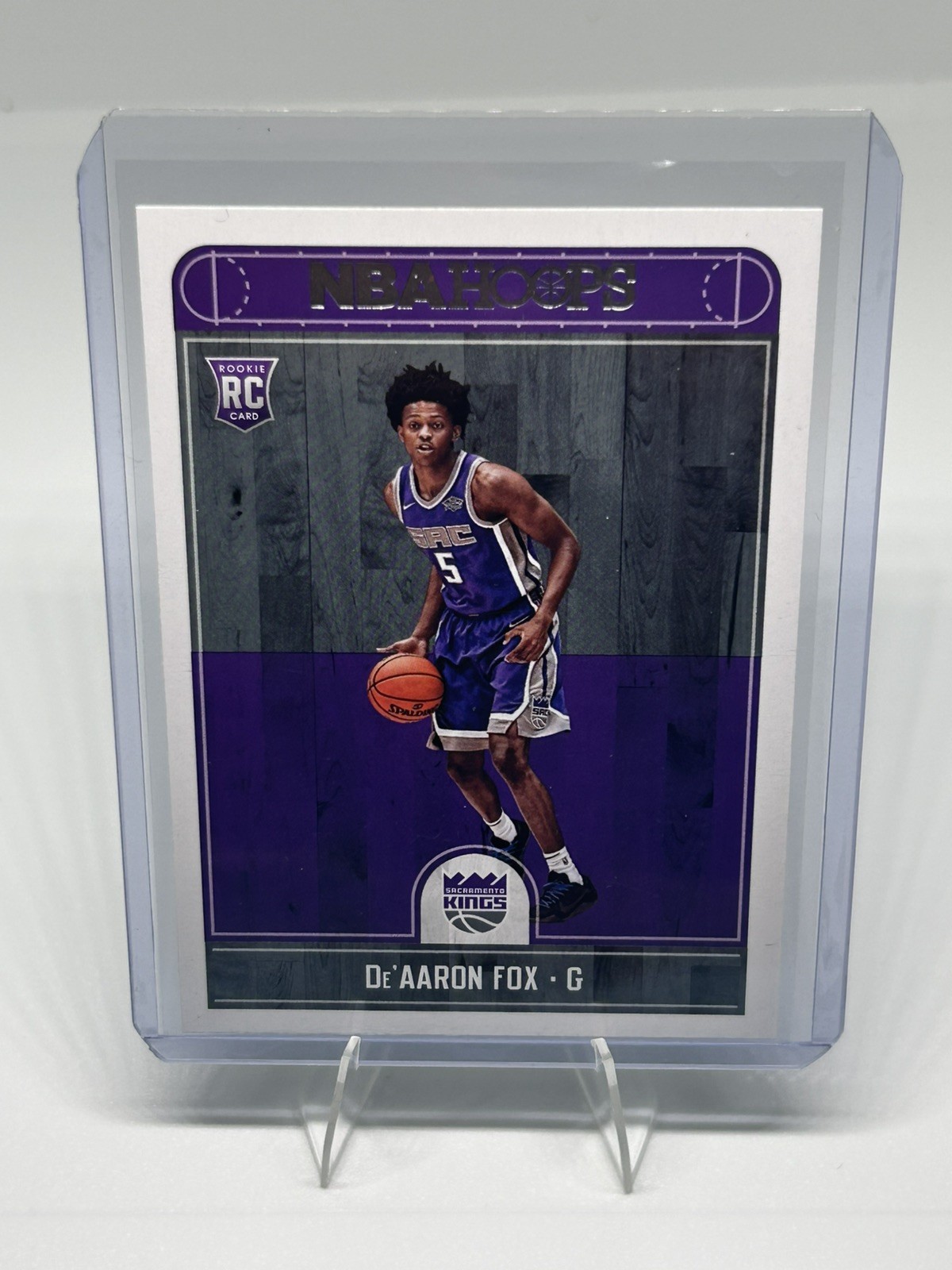 2017-18 Panini NBA Hoops DE'AARON FOX Rookie Card RC #255 Kings