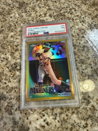 ICHIRO SUZUKI 2010 Topps Chrome #38 Gold  Refractor /50 PSA 7