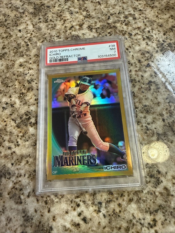 ICHIRO SUZUKI 2010 Topps Chrome #38 Gold  Refractor /50 PSA 7