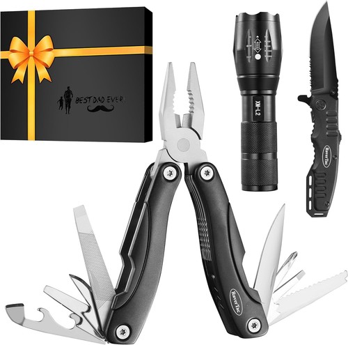 Tool Set Gifts for Dad from Daughter Son Wife - BEST DAD EVER Multitool Plier...