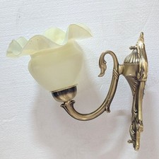 Litecraft Selina Traditional Wall Light With Floral Shade - Bronze Clearance    