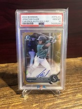 2022 Bowman Chrome Auto Jonatan Clase True Gold 33/50 PSA 10