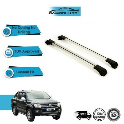 Bamboli Ltd Dachträger Querträger für VW AMAROK 2010-ONWARDS Alu-Grau Set 2tlg