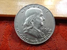 1958-D United States Franklin Half Dollar 50c 90% Silver Coin - No Reserve