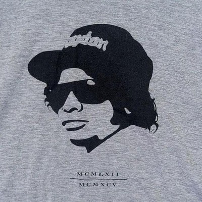 Layop Men's Eazy-E NWA LA Compton T-shirt in heather grey, size Large