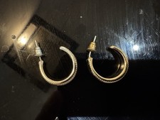 Woman Ladies girls Earrings Gold & Sliver Hoop jewellery vintage 