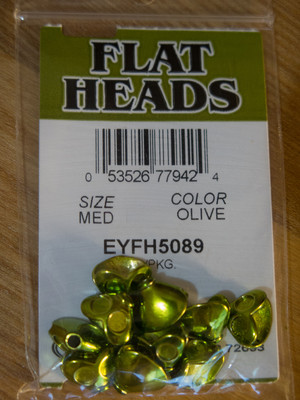 Wapsi Flat Heads, Olive, Size Medium - 10 per pack!