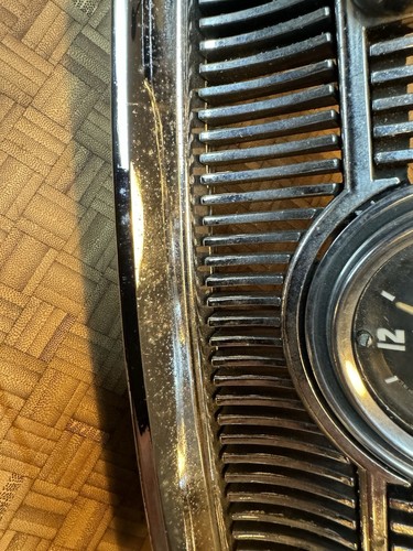 Oldsmobile Olds Chrome Dash Clock Speaker OEM 1550204 1954-55 Vintage Art Deco - Picture 5 of 12