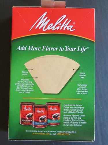 New Big Lot 240+ MELITTA #4 Coffee Cone FILTERS Brown *for 8-12 cup makers* - Picture 2 of 2