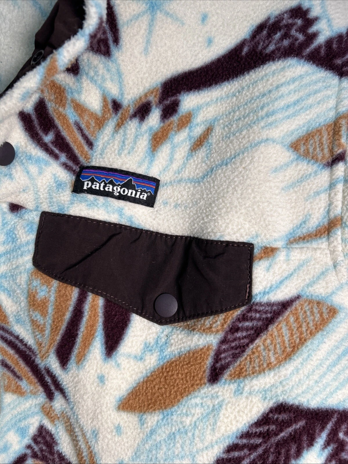 patagonia synchilla snap-t fleece harvest moon owl sweater