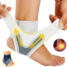US Ankle Sport Foot Wrap Support Brace Compression Tendon Strap Elastic Bandage