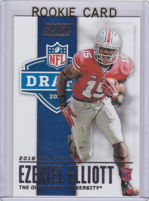 EZEKIEL ELLIOTT ROOKIE CARD Dallas Cowboys 2016 SCORE NFL Draft