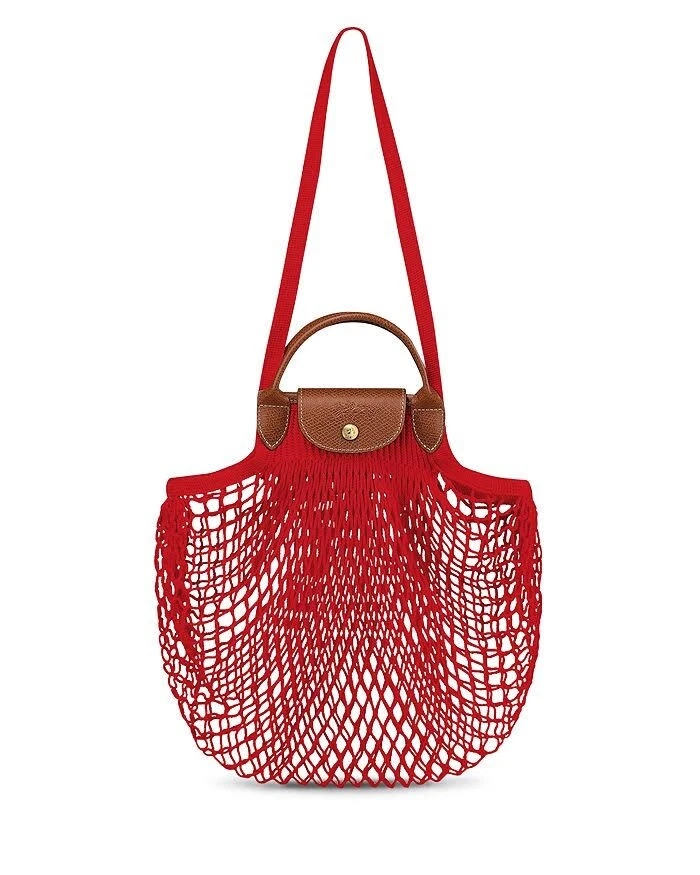 Longchamp Le Pliage Filet - Top Handle Bag in Red