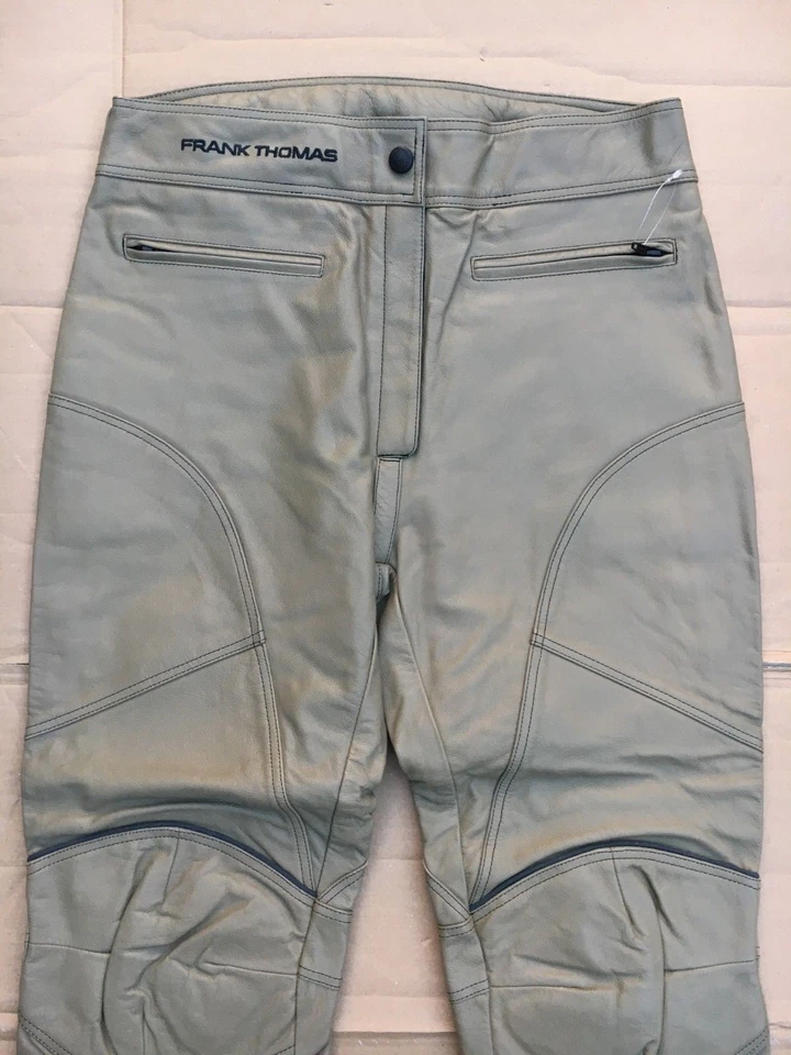 FRANK THOMAS Lady Rider Ladies Leather Motorbike Trousers UK 16 or 34" Waist LBZ - Image 3 of 4