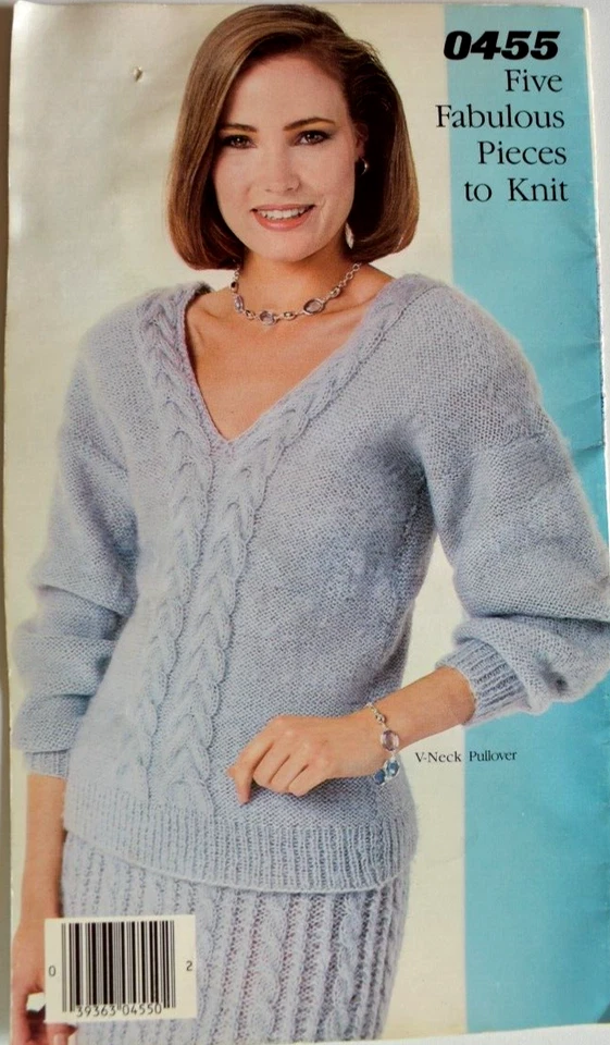 SIMPLICITY KNITTING WITH STYLE LEAFLET #0455 USED 5 PIECES TO MAKE VINTAGE 1986 - Image 3 of 3
