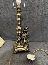 Vintage Lamp - Girl with Flowers in Bronze Finish 15" 1.8kg heavy No Shade inc.