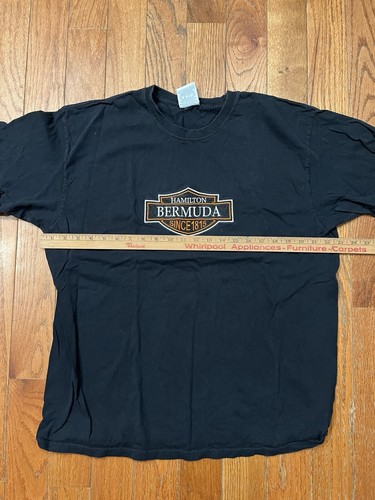 Harley Davidson T-Shirt Shirt Top Hamilton Bermuda Mens Biker XL Vintage Retro - Picture 5 of 7