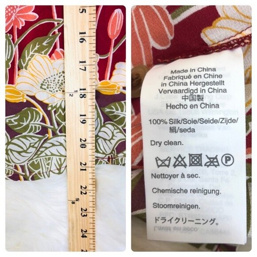 MADEWELL Top Sz S Silk Floral Button-Back NWT - Picture 8 of 9
