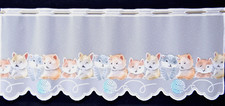 Süße Katzen Scheibengardine Küchengardine Kätzchen Kindergardine 3 Breiten Neu