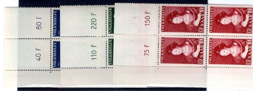 Saar 376/78 Eckrand-Vb MNH Unstamped (T8131