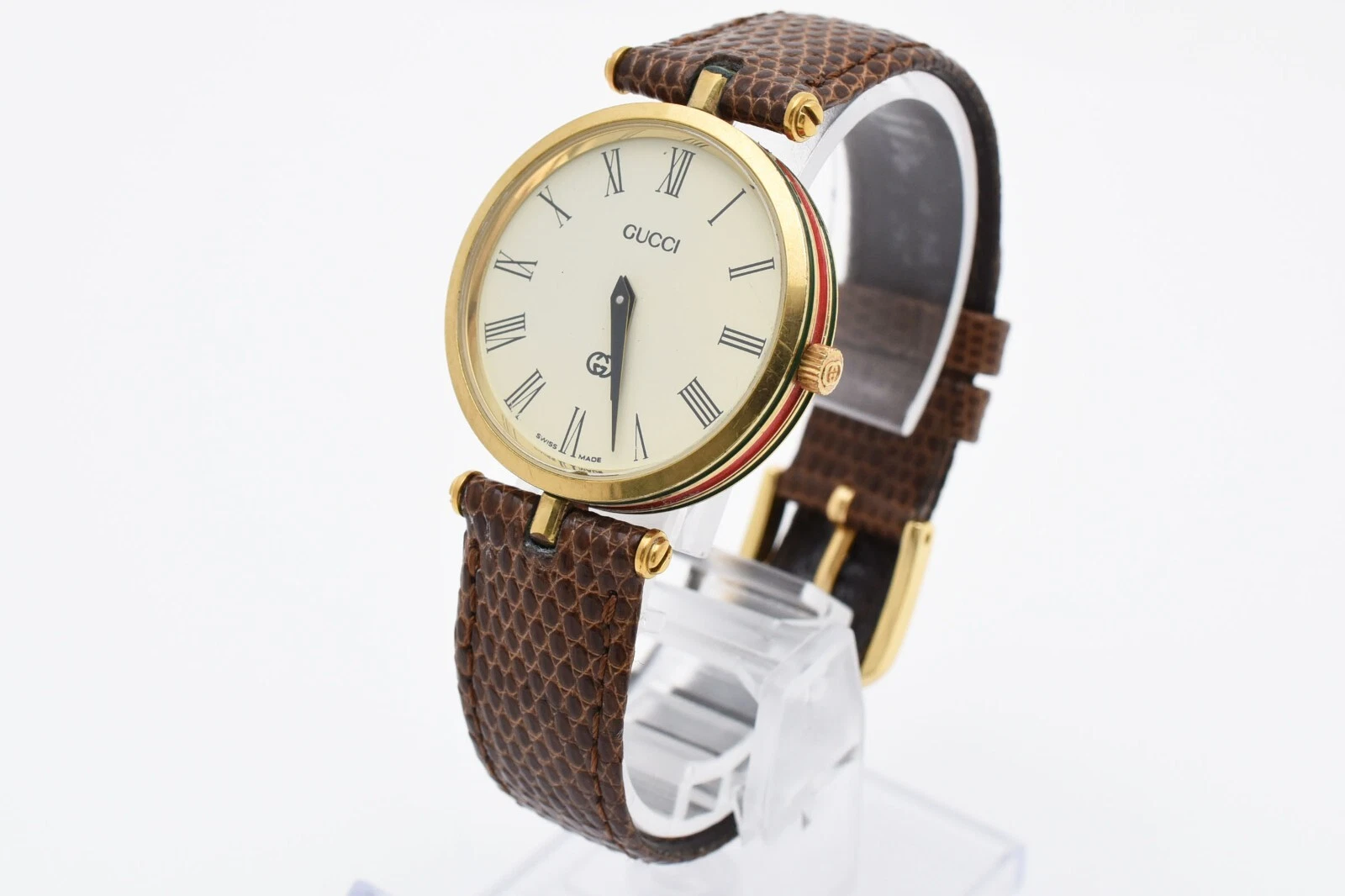 Montre femme vintage [Exc+5] GUCCI 2000M cadran crème or quartz du JAPON