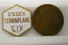 1931-32 Essex Terraplane 6 Enamel Collectable Logo Car Token Medallion 34 X 58 1931-32 Essex Terraplane 6 Enamel Collectable Logo Car Token Medallion 34 X 58