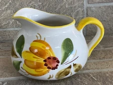 FTD Ceramic Flower Pitcher Container Hand Painted Italy Bright Decor Collectors
