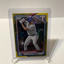 2024 Bowman Draft Chrome BRAYLIN MOREL Yellow Refractor /75 #BDC-169 - Rangers