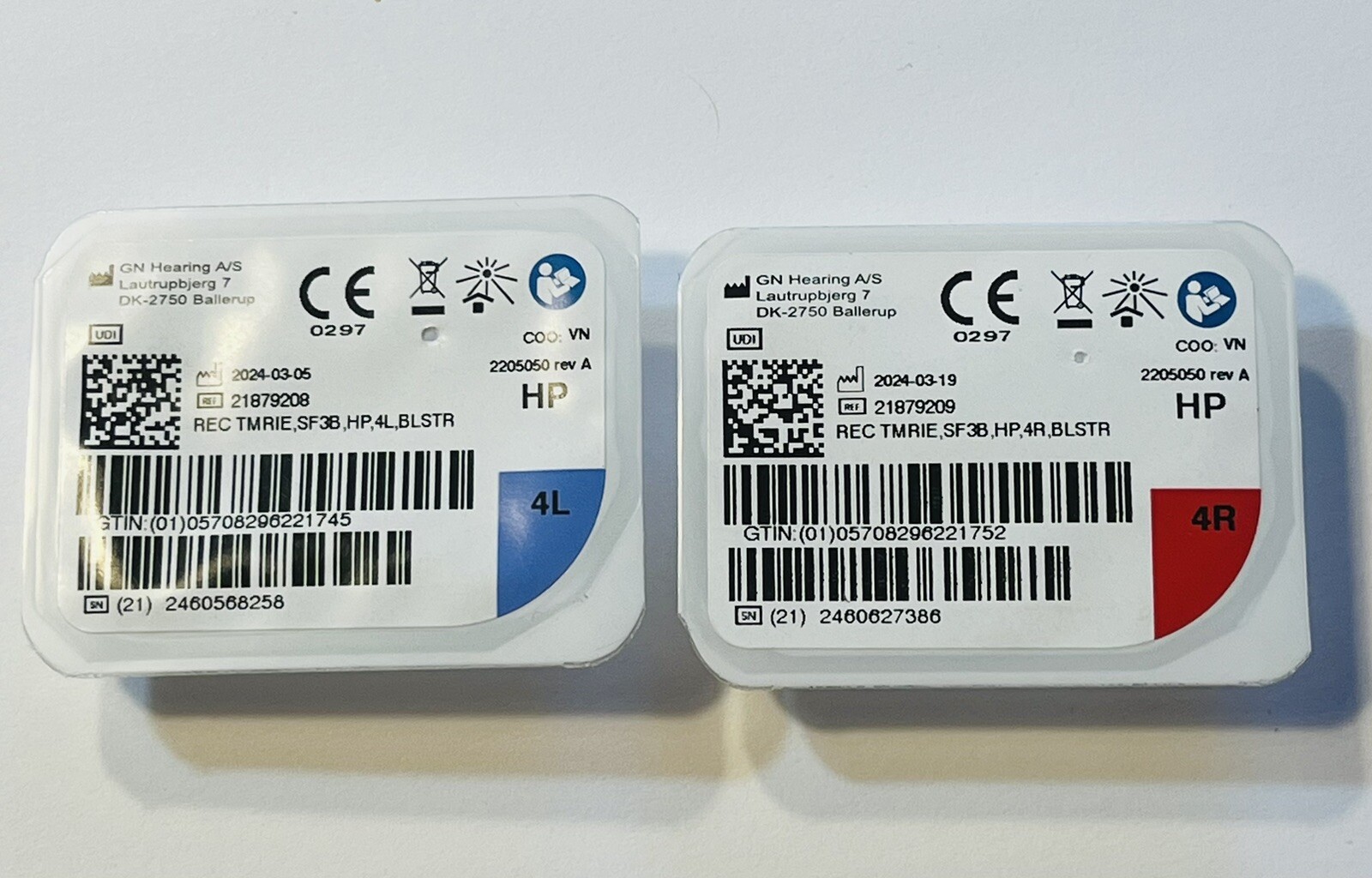 Resound One Surefit 3-HP Receiver Size 4L/4R.. Omnia..Nexia..  New