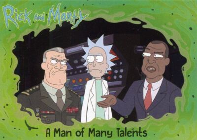 Rick & Morty Season 2 Foil Base Card #20 A Man of Many Talents