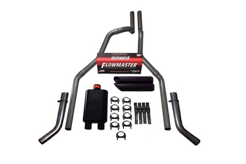Flowmaster 40 Series Dual Exhaust Kit – 2.5in – Fits Chevy GMC 1500 96-99 – Aluminized, Slash Cut Tips