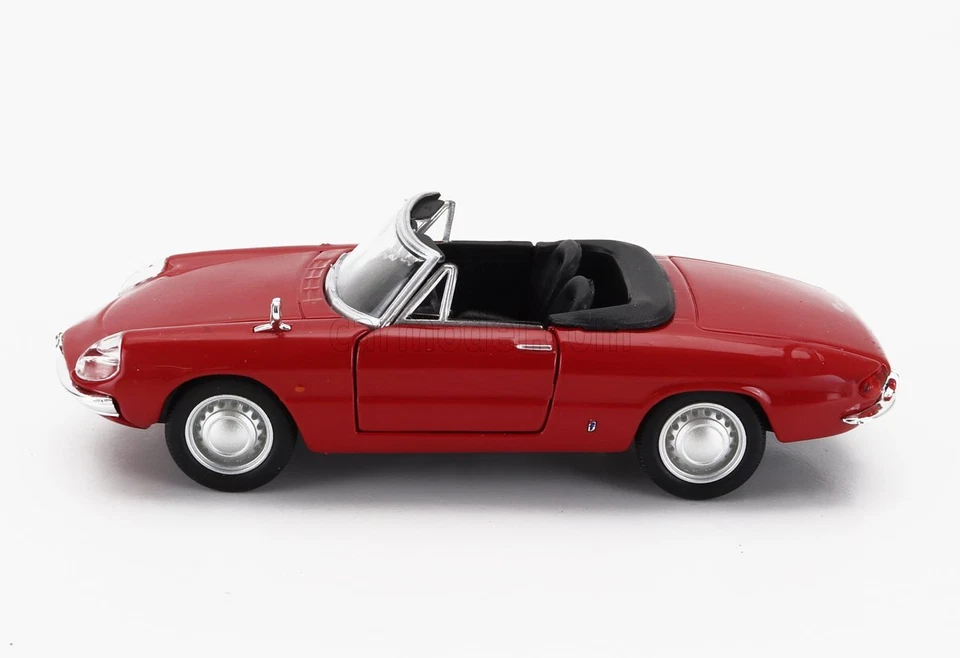 MODELLINO AUTO STATICO BURAGO ALFA ROMEO DUETTO 1600 SPIDER OPEN 1966 ROSSO 1/32 - Immagine 3 di 4