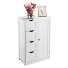 Bathroom Floor Cabinet Storage Organizer with 4 Drawers Free Standing Cabinet