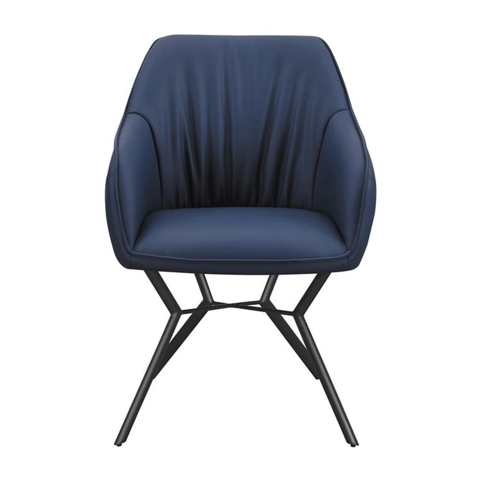 Мягкие обеденные стулья Coaster Mayer из искусственной кожи синие - Изображение 3 из 4