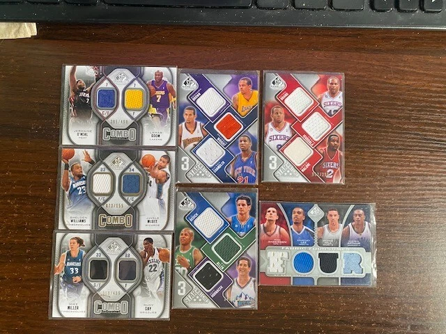 19-2009-10 SP Game Used Combo Materials/3 Star Watches/Fabric Foursomes Jsy lot - Image 3 of 4