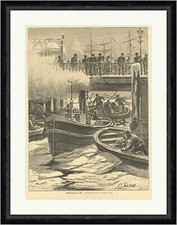 Schleppdampfer im Eis Schildt Schiffe Winter Brücke Laterne  Faksimile_E 15538