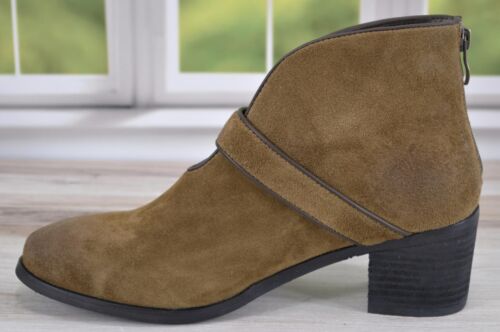 New Antelope Women's CHELLY X52 Suede Buckle Ankle Bootie Boots Size 41 OLIVE - Picture 3 of 7