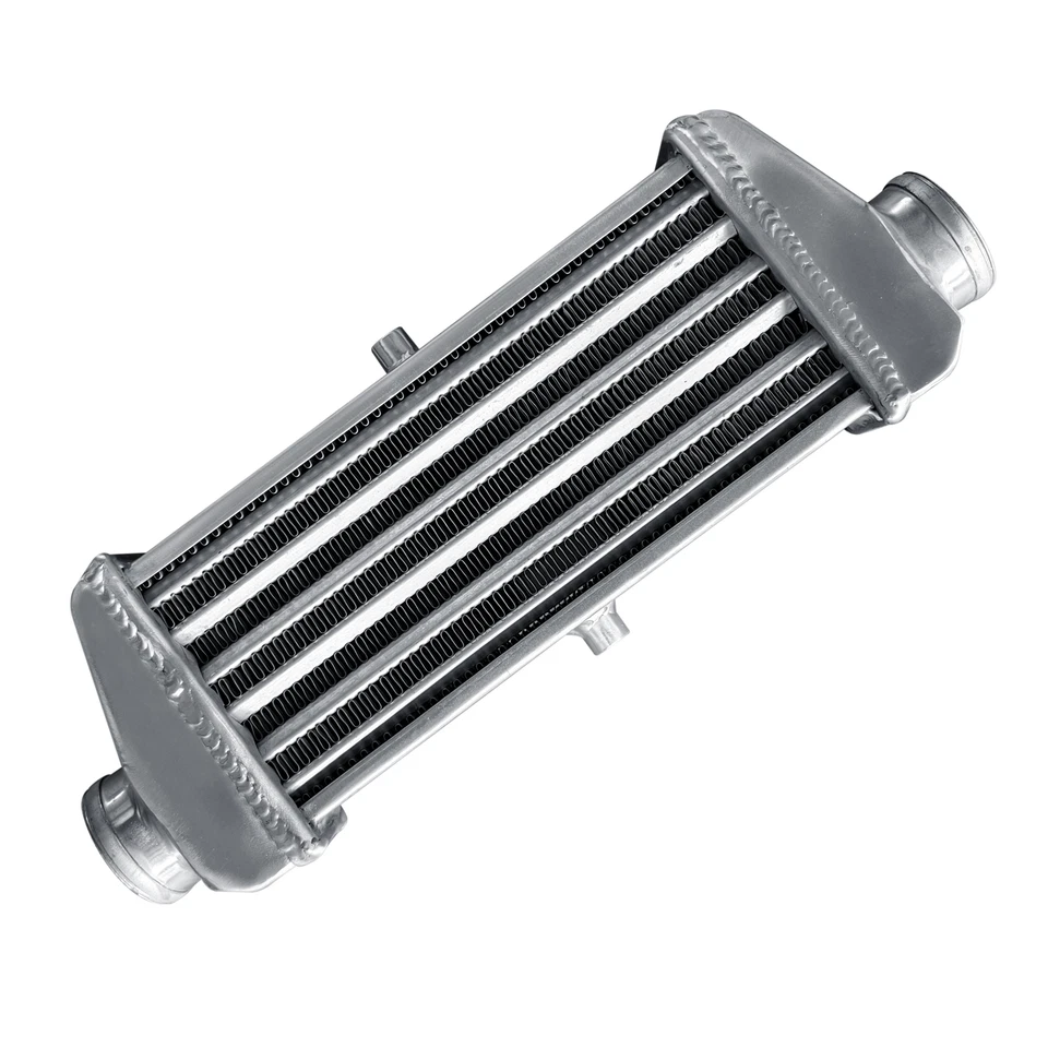 Intercooler de montaje delantero 16,5x7"x2,7"2,2" E/S aluminio universal para Hyundai Dodge Foto 3 de 4