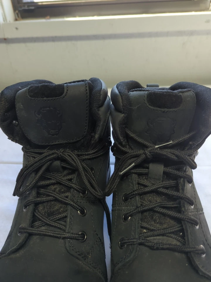 Botas Buffalo Work Puntera de Acero Talla 11 Cuero Punta Superior Intacta Foto 2 de 4