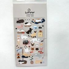 Adorable Cat Meow Planner Stickers Journaling Scrapbooking Crafts