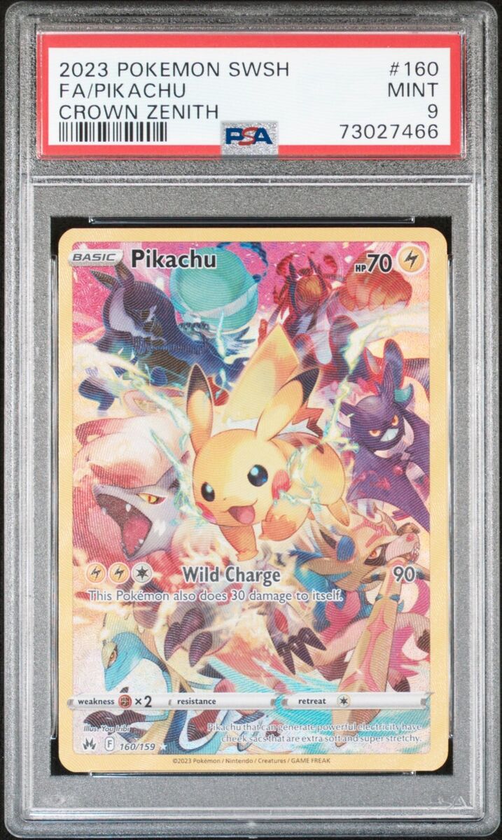 PSA 9 Mint 2023 Pokemon Crown Zenith Pikachu Full Art SECRET PSA 9 Mint 2023 Pokemon Crown Zenith Pikachu Full Art SECRET