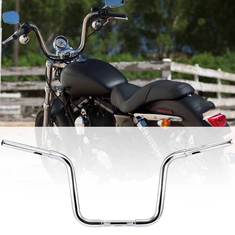 Manillar de elevación de 12" para Harley Electra Glide 1200 FLST FXS 1-1/4"" Ape Hanger Foto 3 de 4