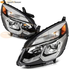 Chrome Left Right Side Headlights Assembly For 2016-2017 Chevy Equinox LT LS LTZ