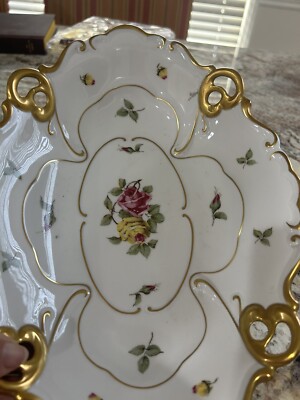 jlmenau graf von henneberg porzellan Bowl. Gold Inlay And Trim. Very Decorative.