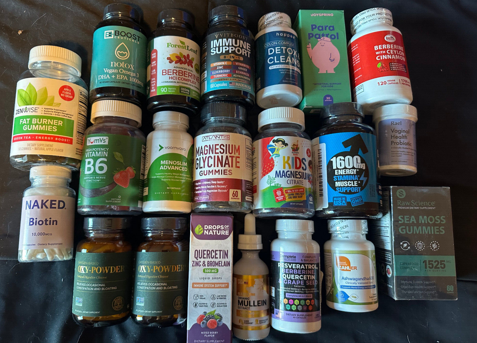 Huge Wholesale Lot Of 21 Vitamins and Supplements - exp 09/2025+  NEW/SEALED
