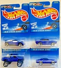 Hot Wheels Vintage 1997 Blue Streak Series Complete Set of 4 on Excellent Cards
