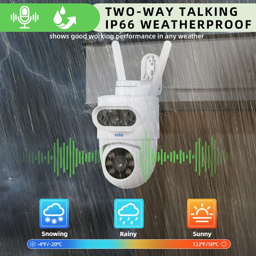 Dual Lens Security Camera Wireless 10MP HD WiFi IP PTZ Home Outdoor CCTV IR Cam - Picture 3 of 13