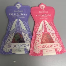 Bridgerton Gummy Bears Champagne Fruit Medley lot of 2 Colin Penelope netflix