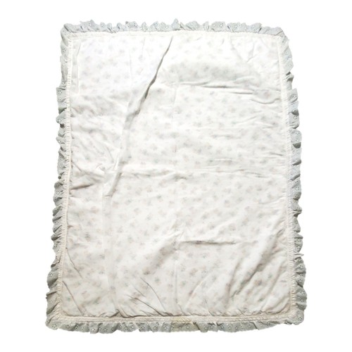 Vtg Precious Moments Baby Blanket Comforter Quilt Pig Skunk 42" × 32” Nursery - Picture 3 of 18
