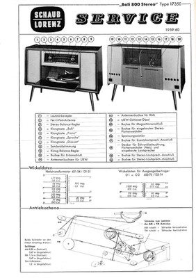 Service Manual für Schaub-Lorenz Bali 800 Stereo,17350